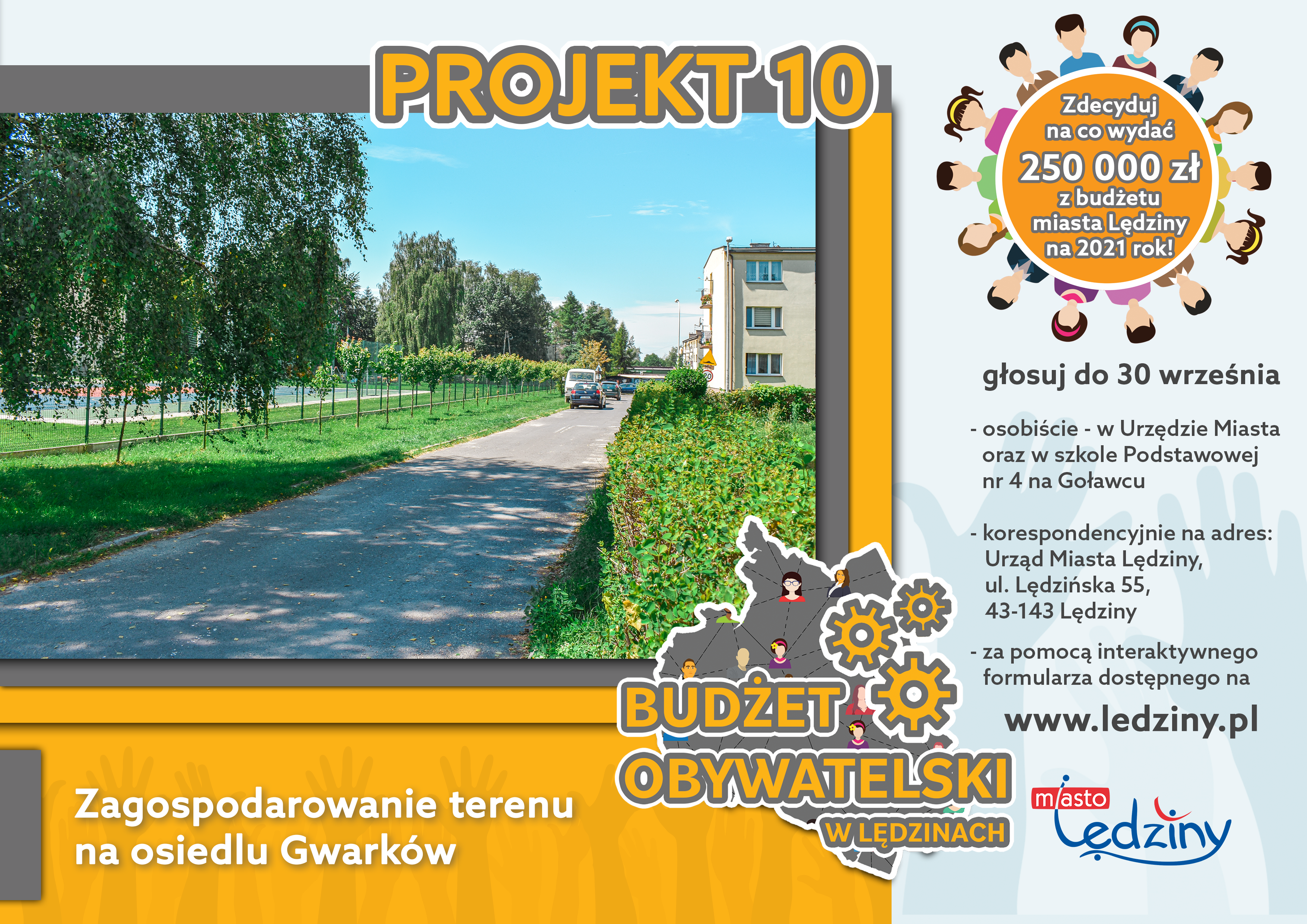 Projekt nr 10 Budżet Obywatelski - Zagospodarowanie terenu na osiedlu Gwarków (os. Gwarków)