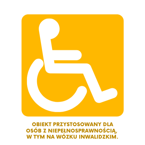 piktogram - informacja osoba siedząca na wózku inwalidzkim