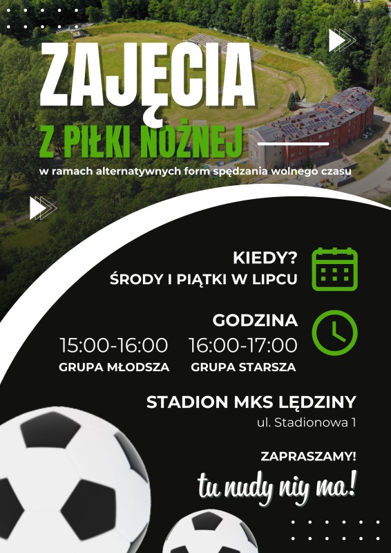 Plakat zajęcia z piłki nożnej